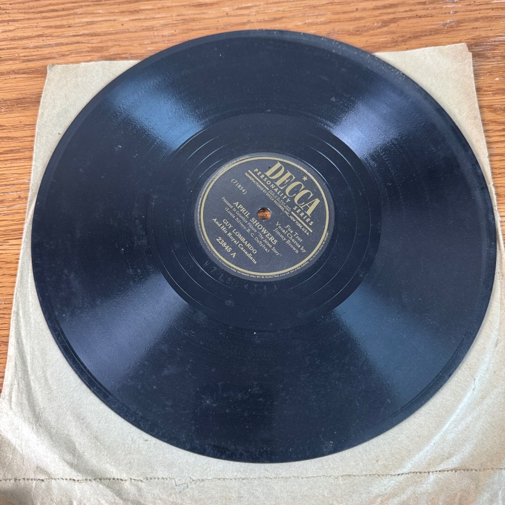 Guy Lombardo April Showers If I Had My Way Decca 23845 78 RPM‎ Vinyl Record